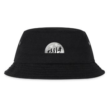 Fußballspieler Evolution Fußball - Kinder Bucket Hat - Schwarz - Vorne