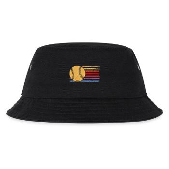 Baseballspieler Baseball - Kinder Bucket Hat - Schwarz - Vorne