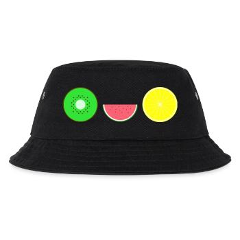 DIGITAL FRUITS - Hipster KIWI MELONE ZITRONE - Kinder Bucket Hat - Schwarz - Vorne
