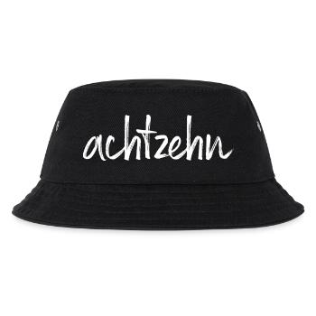 18 achtzehn 18. Geburtstag Geschenk Volljährigkeit - Kinder Bucket Hat - Schwarz - Vorne