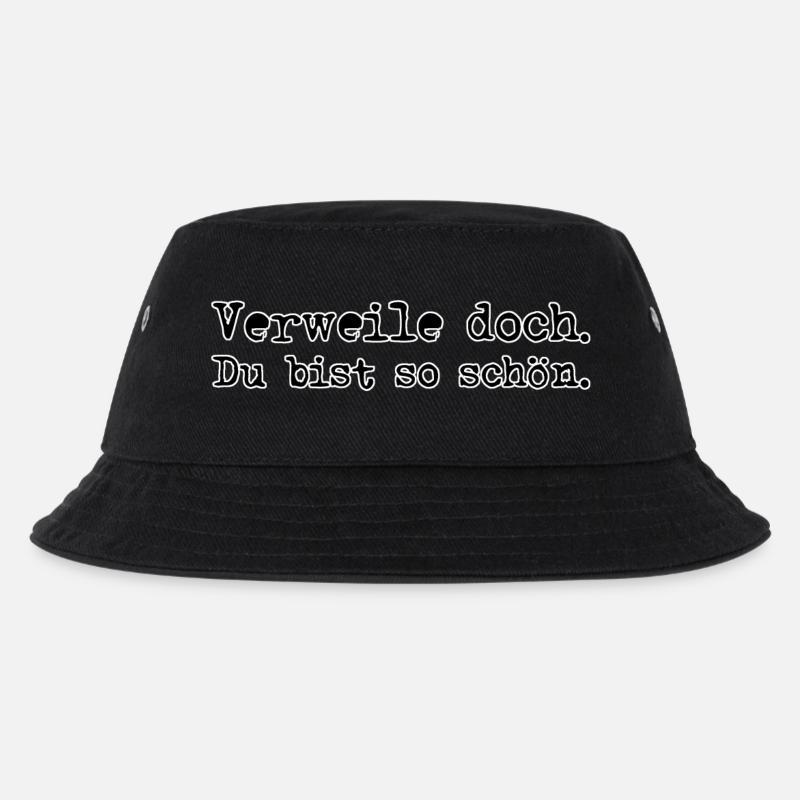 Verweile doch Du bist so schön - Kinder Bucket Hat - Schwarz