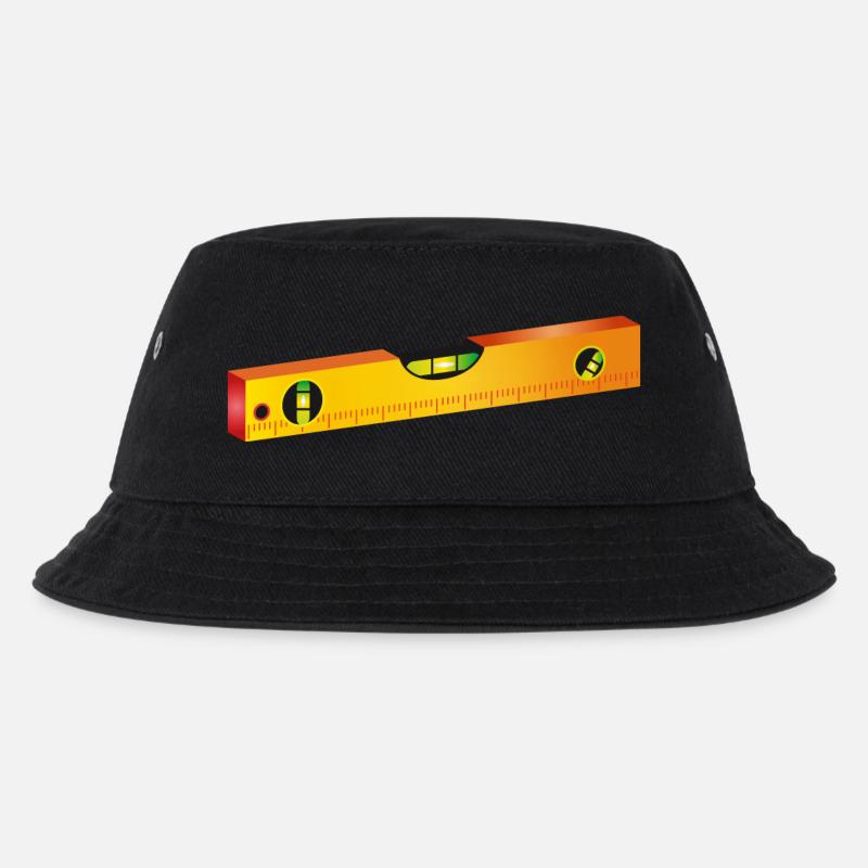 Wasserwaage,Richtwaage oder Maurerwaage - Kinder Bucket Hat - Schwarz
