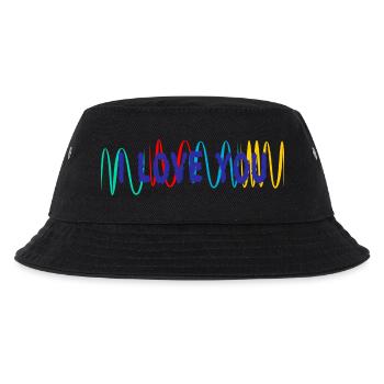 VALENTINSTAG. ICH LIEBE DICH. ICH LIEBE DICH. LIEBE. LIEBE - Kinder Bucket Hat - Schwarz - Vorne