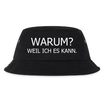 Warum Weil ich es kann Angeber Sprüche lustig - Kinder Bucket Hat - Schwarz - Vorne