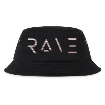 Rave Art design glitchy - raver EDM Techno House - Kinder Bucket Hat - Schwarz - Vorne