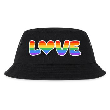 Rainbow Love Lettering - Kids’ Bucket Hat - black - Front