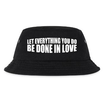 Let Everything You Do Be Done In Love 8 - Kinder Bucket Hat - Schwarz - Vorne