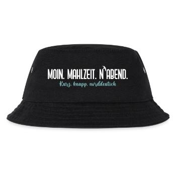 Moin Mahlzeit N'Abend – Norddeutscher Humor - Kinder Bucket Hat - Schwarz - Vorne