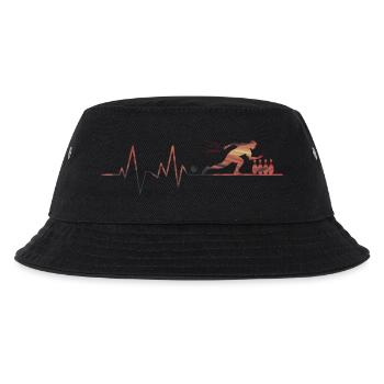 Bowling-Herzschlag - Kinder Bucket Hat - Schwarz - Vorne