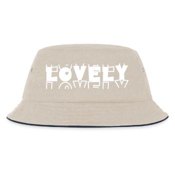 Schöne Vibes - Kinder Bucket Hat - Natur/Navy - Vorne