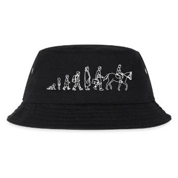 Entwicklung vom Kind zum Pferdereiter - Kinder Bucket Hat - Schwarz - Vorne