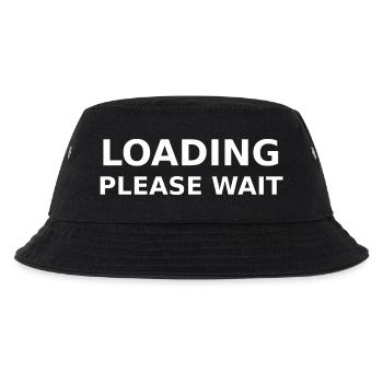 LOADING – PLEASE WAIT - Kinder Bucket Hat - Schwarz - Vorne