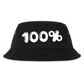 100% - Kinder Bucket Hat - Schwarz - Vorne