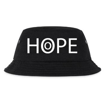 HOPE white - Kids’ Bucket Hat - black - Front