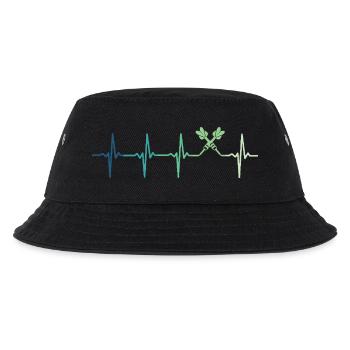 Darts Herzschlag Darts - Kinder Bucket Hat - Schwarz - Vorne