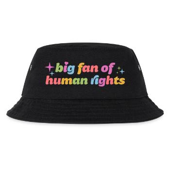 Großer Fan von Menschenrechten - Kinder Bucket Hat - Schwarz - Vorne