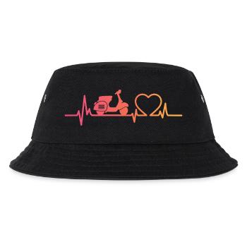 Sunset Motor Heartbeat Roller - Kinder Bucket Hat - Schwarz - Vorne
