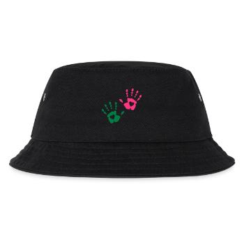 Herz Handabdruck - Kinder Bucket Hat - Schwarz - Vorne
