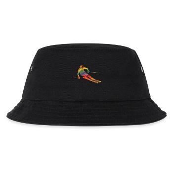 Colored skiers of long sleeve shirts - Kids’ Bucket Hat - black - Front