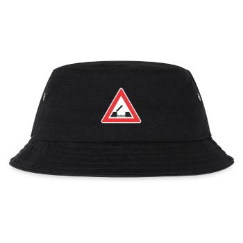 Verkehrsschild Brücke - Kinder Bucket Hat - Schwarz - Vorne