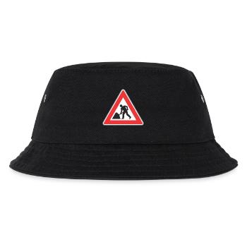 Verkehrsschild Weg reapir - Kinder Bucket Hat - Schwarz - Vorne