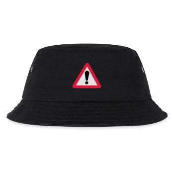 Gefahrenzeichen Gefahrenstelle - Kinder Bucket Hat - Schwarz - Vorne