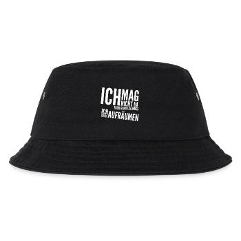 Lustiger Spruch - Kinder Bucket Hat - Schwarz - Vorne