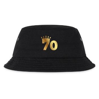 70th birthday: 70 with crown - Kids’ Bucket Hat - black - Front