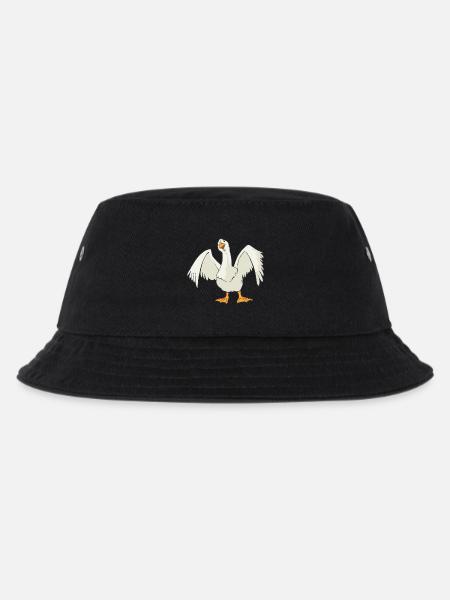 Gans Comic - Kinder Bucket Hat - Schwarz