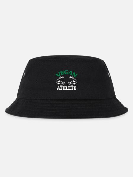 Athlete Vegan Vegan Vegetarian Veggie Gift - Kids’ Bucket Hat - black
