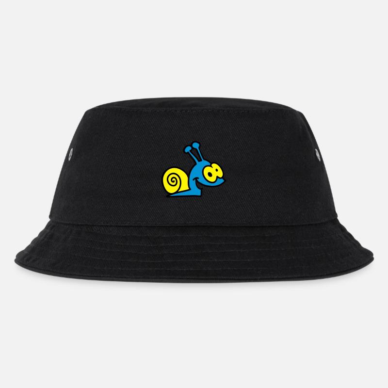 funny snail - 3 - Kids’ Bucket Hat - black