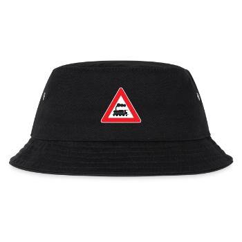 eisenbahn zug tram train railroad railway locomoti - Kinder Bucket Hat - Schwarz - Vorne