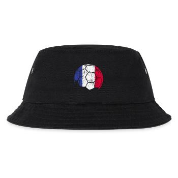 France Soccer Ball Fußball - Kinder Bucket Hat - Schwarz - Vorne
