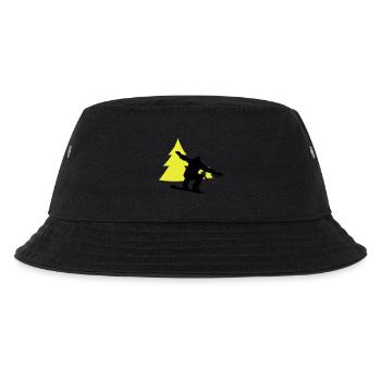 snowboarder trees - Kinder Bucket Hat - Schwarz - Vorne