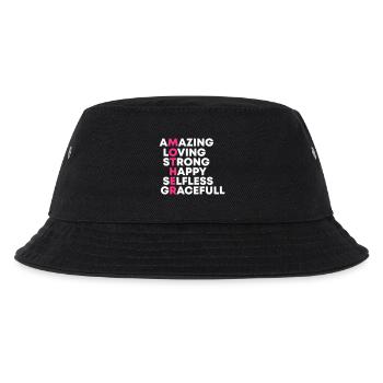 Muttertag. Murmeln. Mama. Mumie. Geschenk - Kinder Bucket Hat - Schwarz - Vorne