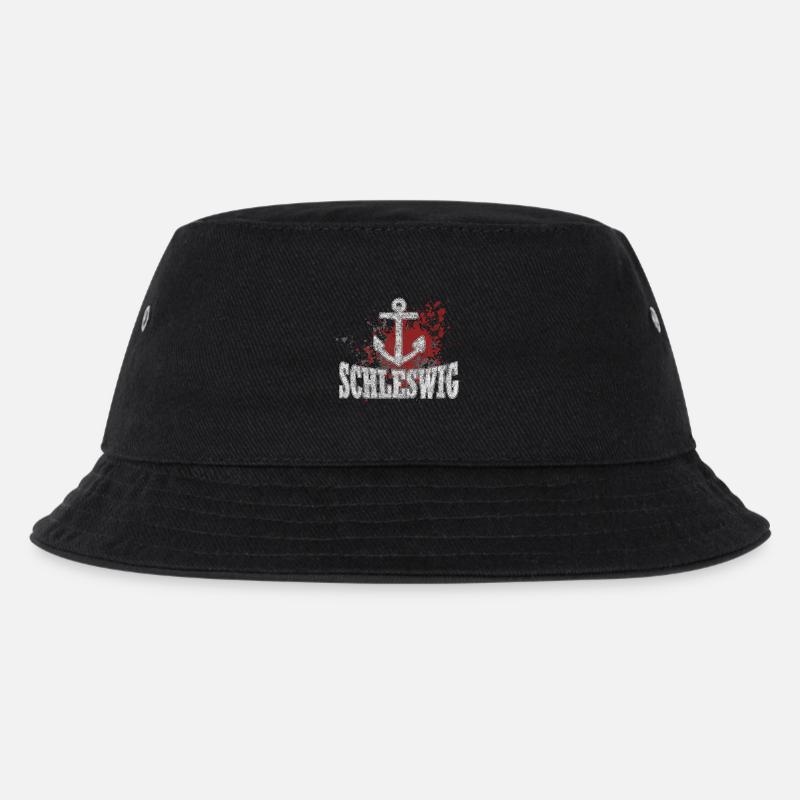 Schleswig Anker - Kinder Bucket Hat - Schwarz