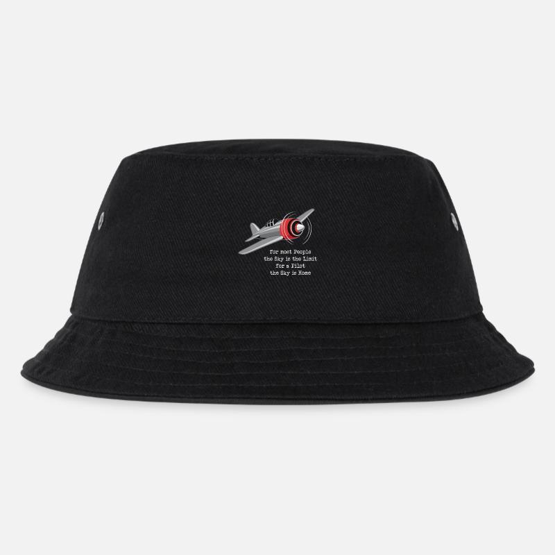 Pilot aviation plane flying gift - Kids’ Bucket Hat - black