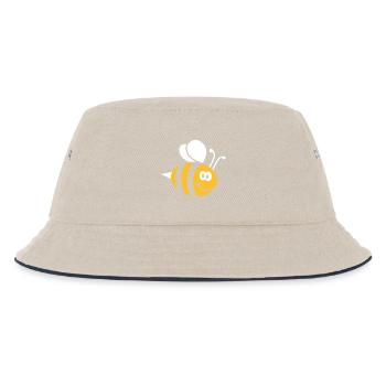 Bees 2C - Kids’ Bucket Hat - ecru/navy - Front