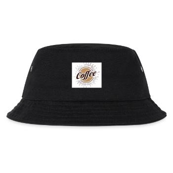 kaffee logo 1176 97 - Kinder Bucket Hat - Schwarz - Vorne