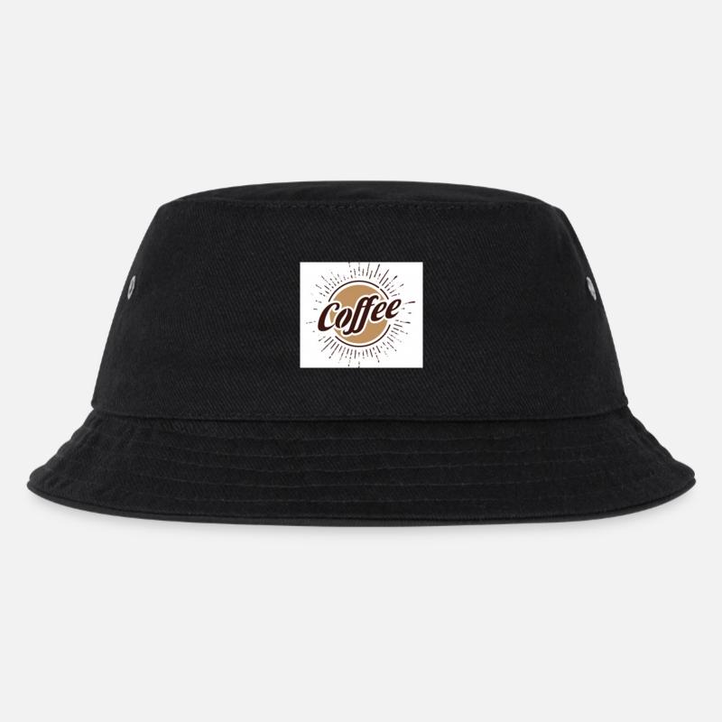 kaffee logo 1176 97 - Kinder Bucket Hat - Schwarz