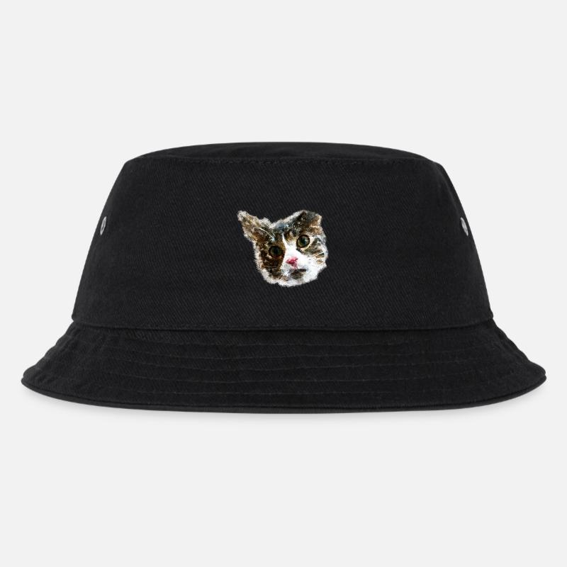 gxp katze for real wasserfarbe mix - Kinder Bucket Hat - Schwarz