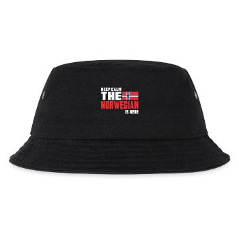 Keep Calm The Norwegian / Norwegen / Geschenk - Kinder Bucket Hat - Schwarz - Vorne