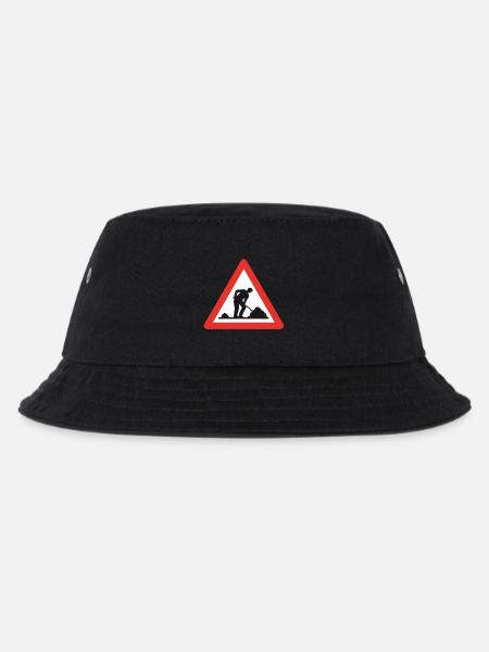 Achtung Baustelle! - Kinder Bucket Hat - Schwarz