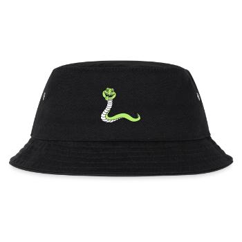 schlange gesicht kopf monster boese gefaehrlich la - Kinder Bucket Hat - Schwarz - Vorne