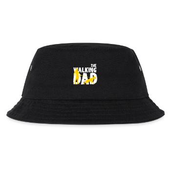 Walking dad and dog - Kids’ Bucket Hat - black - Front