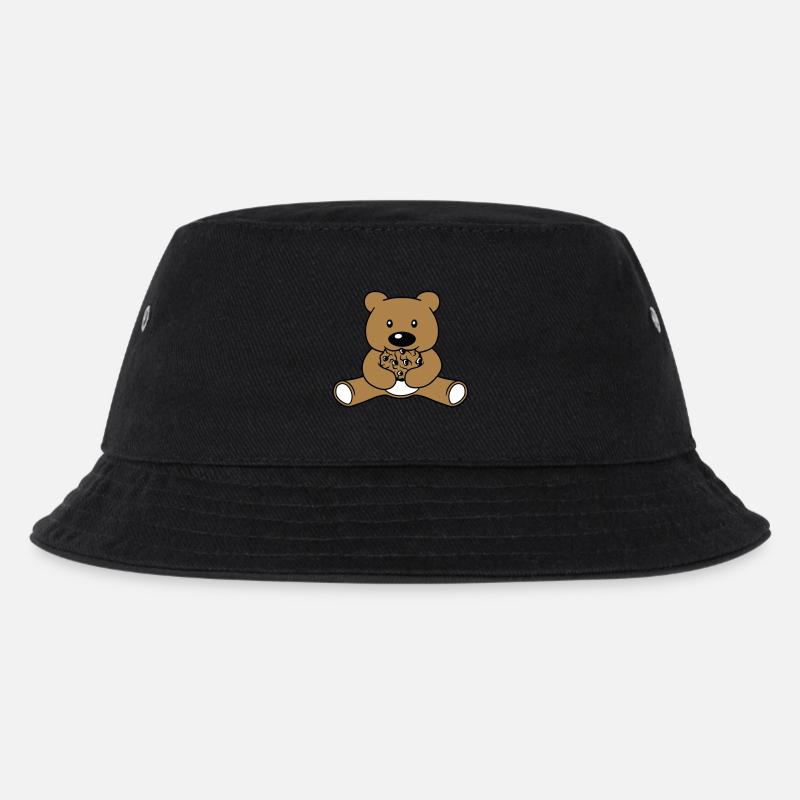 cookie essen keks hunger lecker knabbern baer sues - Kinder Bucket Hat - Schwarz