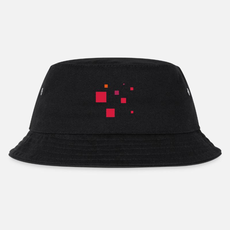 minimal / einfache Form - Kinder Bucket Hat - Schwarz