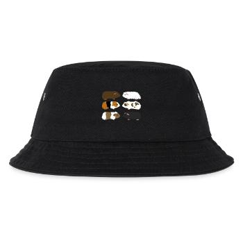 sechs Meerschweinchen - Kinder Bucket Hat - Schwarz - Vorne