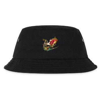 Horse sleigh decorated for Christmas - Kids’ Bucket Hat - black - Front