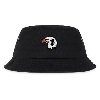 Adlerkopf Adler Zeichnung Cartoon-Gesicht 702 - Kinder Bucket Hat - Schwarz - Vorne